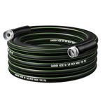 Famyards Garden Hose 50FT, 5/8'' Water Hose, Flexible and Leakproof Hybrid Garden Hose for RV, Trailer, Patio and Outdoor, Black and Green