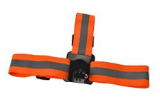 TECHALOGIC Reflective Head/Helmet strap compatible with GoPro Cameras (Orange Reflective)