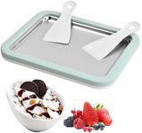 Cozlly Ice Plate for Ice Maker, Rolled Ice Cream Maker, Ice Plate for Ice Rolls, Ice Cream Machine, Ice Cream Rolls Plate with 2 Spatulas for Children, Home, Family, Gelato, Sorbet, Frozen Yogurt