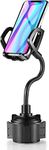 YUHENG Car Cup Holder Phone Mount with 360 Rotation Adjustable Gooseneck, Car Phone Holder for All Smartphones