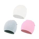 XIAOHAWANG Baby Beanies Unisex Soft Toddler Cotton Hats Slouchy Infant Skull Caps Cool (3 Pack 2, 0-24 Months)