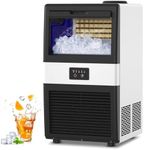 Commercial Ice Maker Machine, 70 LBS/24H Under Counter Large Ice Machine w/ 10 LBS Capacity Ice Storage Bin, 2 Water Inlet Modes, Freestanding and Built in Ice Maker for Bar/Home/Office/Shop, White