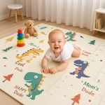 Liltoes Speedy Saurus Double Sided Water Proof Baby Play Mat,Reversible Play Mats for Kids,Baby Carpet,for Crawling Baby,multicolor, Pack of 1