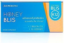 BLIS HoneyBlis Oral Probiotic Throat Lozenges with Soothing Manuka Honey K12 Probiotics (1 Billion Cfu) to Support Immunity & Soothe Sore Throats, 16 Lozenges