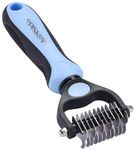 Episkey Undercoat Rake for Dogs & Cats, Dematting Comb with Extra Wide Double-Sided Stainless Steel Teeth for Detangling, Deshedding, Brushing & Removing Shed Fur, Knots, Mats, and Tangles in Pets