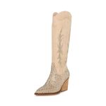 Madden Girl Women's Apple Western Boot, Sand Multi, 8.5