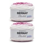 Bernat Blanket Perfect Phasing Fuchsia Cake Yarn - 2 Pack of 10.56oz/299.37g - 100% Polyester - #6 Super Bulky - 220 Yards for Knitting, Crocheting, Crafts & Amigurumi, Chunky Chenille Yarn