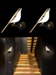 GAUVIK Style Art Magpie Bird Bedroom Bedside Led Wall Lamp Creative Parlor Background Wall Decoration Wall Sconce Lighting. (Pack of 2)