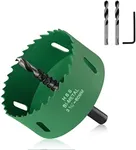 3-1/8"(80mm) Hole Saw with Arbor, Bi-Metal Hole Cutter Drill Bit for SoftWood/Fiberboard/Plastic/Plywood/PVC, 1 1/3 inch Cutting Depth, 3.15 Hole Saw