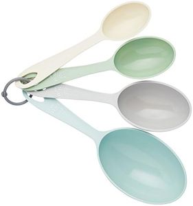 KitchenCraft Colourworks Scoop-Shaped Plastic Measuring Cups - 'Classics' Colours (Set of 4)