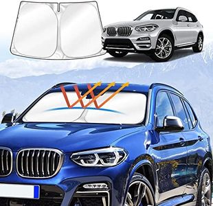 X-Car WindScreen Sun Shade Compatible with BMW X3 G01 2017-2024 Windscreen Sun Visor Foldable