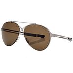 Tom Ford UV Protected Silver Aviator Full rim Sunglasses for Men - FT0828 62 14J