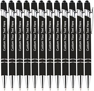 KOLOWKO Personalized 2-in-1 Ballpoint Pen & Stylus - Custom Text/Name/Message - Bulk Order Up to 1000 Pens for Business, Graduation, Anniversary