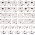 EuTengHao Magnetic Snaps Buttons, Silver Magnetic Purse Snap Clasps, Plum Magnetic Snap Closures for Purses Handbags, 15mm Magnet Button Closure Fastener for Clothes Sewing DIY Craft