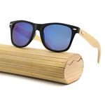 waitFOR Sunglasses for Men Women Sports New Bamboo Eyewear Wooden Retro Vintage Driving Polarised Cycling Running Fishing Sunglasses Outdoors Hiking Climbing Anti-Glare Durable And Comfort Stylish