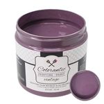 Colorantic | AUTUMN PLUM Chalk Paint Based for Furniture DIY - Multi-Surface All-in-One Craft Paint| DARK PURPLE Home Decor Painting (8 oz, Autumn Plum)