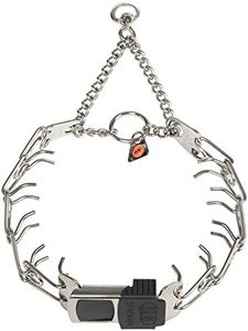 Herm Sprenger Dog Training Prong Collar with Quick Release Cliclock Buckle and Swivel Ring Adjustable Length German Made Stainless Steel Collar for Small to Medium Dogs Up to 15" Neck (2.25mm Prongs)