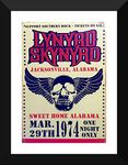 Tallenge - Lynyrd Skynyrd Live at Jacksoville Alabama - Concert Poster - Small Framed Poster(Paper,12x17 inches, Multicolour)