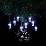 Noma 8 Snowflake Projector String Lights : Mains Powered : White : 3721006