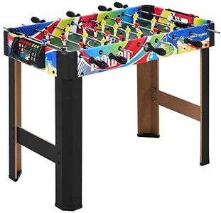 HOMCOM 2.8FT Football Foosball Gaming Table Soccer For Kids Indoor Play Fun Sports Game