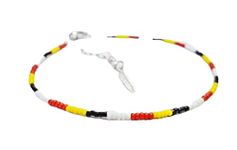 Native American Ankle Bracelet ~ 4 Tribes of Man ~ Cree Medicine Wheel ~ Beaded Friendship Bracelet ~ Custom Tribal Surfer Anklet