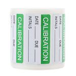 ibasenice Calibration Stickers- 300PCS Calibration Stickers for NIST Calibration- 900 Calibration Quality Control Self Laminating Calibration Labels Write- on Calibration Stickers (Green)