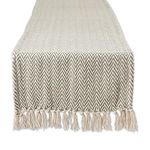 DII Woven Basic Tabletop Collection, Chevron Table Runner, 15x72, Artichoke