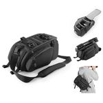 Cwatcun Bike Bicycle Shoulder Crossbody Camera Bag Multifunctional Waterproof Camera Case with Tripod Holder, Outdoor Travel Photography Bag for Canon Nikon Sony Fuji DSLR SLR Mirrorless Camera, Lens