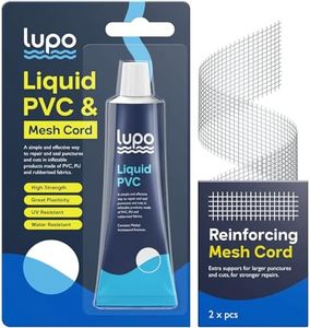 Lupo Parche Líquido Reparador de Vinilo con Cordón de Malla de Refuerzo | Sellador Adhesivo Reparador de Vinilo | Para Hinchables, Barcos, Camas de Aire, Piscinas y Bañeras de Hidromasaje (30ml)
