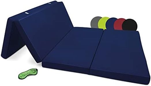 Beautissu Matelas Pliable 2 Personnes Adulte 120x195 cm - Mousse Chauffeuse 1 Place Matelas de Sol Camping Pliant Futon Voyage Lit d'Appoint Bleu – Campix