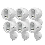 Mr. Beams MBN346 Networked Led Wireless Motion Sensing Spotlight System with NetBright Technology, 200-Lumens, White, 6-Pack