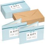 36 Pack Blank Gift Certificates with Envelopes for Small Business – Custom Paper Gift Cards for Spa, Hair Salon, Restaurant, Massage Clients (4x6 in)