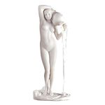 Design Toscano WU71400 The Source, La Sorgente Greek Figurine Statue, 11 Inch, Bonded Marble Polyresin, White