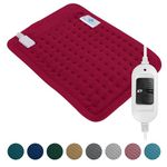 HEATRONICS® Heating Pad for Back Pain & Period Cramps (10 Colours) | Regular Size | Analog | Electric Heating Pad for Back, Neck, Leg & Shoulder Pain Relief (Red)