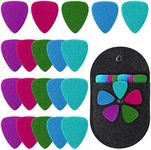 20Pcs Ukulele Felt Picks Guitar Picks Compatible with Ukulele Classical Guitar Nylon String Bass, Multicolor