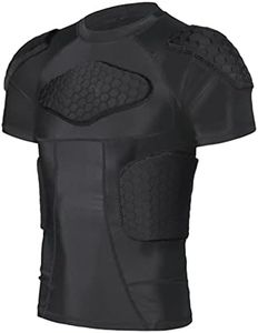 Padded Compression Shirt Chest Protector Undershirt for Football Soccer Paintball Shirt