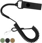 Grand Way Tactical Pistol Lanyard – 3+ Colors – Leash of Coiled Style – Secure Lanyard Keychain –Strap with D-Ring Keeper