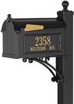 Whitehall Products Black Deluxe Mailbox Package, 20% Larger