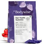 Be Bodywise Biotin Hair Gummies for Stronger, Shinier Hair & Nails | 90 Day Pack | High Potency Biotin, Zinc, Folic Acid, Fibre & Multivitamins | Strawberry Flavour | No Added Sugar, Gut Friendly