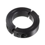 HARFINGTON Shaft Collar for 1-3/4" Rod 2-3/4" OD 11/16" Width Black Oxide Plating Double Split Axle Clamp-On Collar with Set Screw