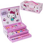 Hello Kitty Art Set for Kids, Painting, Drawing and Colouring Art Supplies in Carry Case - Gifts for Girls (Pink)