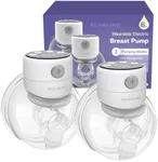 RUVALINO Wearable Breast Pump - S12A Portable Auto Electric Breast Pump Hands Free with 3 Modes & 12 Levels, 24mm Flange, Breastfeeding Essentials Baby Registry Search, FSA or HSA Eligible(Pack of 2)