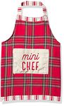 Mud Pie unisex child Children's Apron, 24" 20" Mud Pie Children s Mini Chef Apron 24 x 20, Red, One Size US, Red, One Size