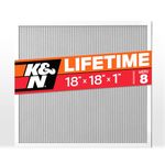 K&N 18X18X1 HVAC Furnace Air Filter, Lasts a Lifetime, Washable, Merv 8, the Last HVAC Filter You Will Ever Buy, Breathe Safely at Home or in the Office, HVC-8-11818