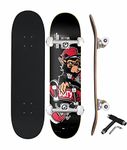 Jaspo DIRTY MONKEY 31 x 8 Inches Canadian Maple 7-Layer Skateboard Complete Fully Assembled Kids/Boys/Girls/Youth/Adults – Made in India (DIRTY MONKEY)