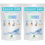 Happy Squirrel Epsom Salt for Foot | Epsom Salt for Pain Relief | Genuine Magnesium Oil Spray alternate for Muscle Relief | Graded 100% Pure, Unscented Magnesium Sulphate (1800 Grams)