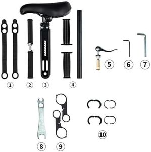 Siège de Vélo pour Enfant à Montage, Porte Enfant Velo Avant, Selle de vélo à Montage Avant, siège de vélo Avant Amovible Portable pour Enfants de 2 à 6 Ans