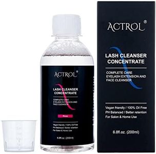 ACTROL Eyelash Cleanser Concentrate 200ml Rose Professional Lash Shampoo Foaming Cleanser DIY Paraben & Sulfate Free Non-lrritating Wash for Extensions Lashes with Salon Home Care-Makes 40 Bottles