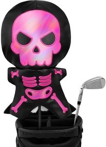 Big Crazy Golf Club Head Cover Funny Golf Headcover, Plush Driver Headcover, Golf Head Covers Gift for Men Women,Soft Lining Golf Gift Birthday (Skull)