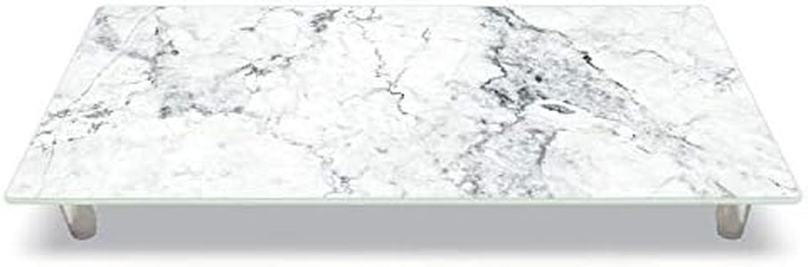 CounterArt 'Off-White Carrara Marble' Design Tempered Glass Instant Counter